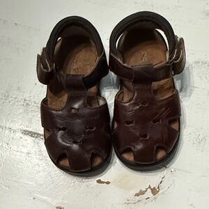 Stride Rite Dark Brown Kids Sandals